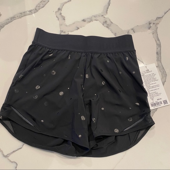 lululemon polka dot logo shorts